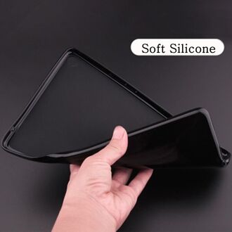 Voor Lenovo Phab Plus PB1-770M 6.8 Tablet Case Multra-Slim Pu Leather Flip Beschermhoes Retro Solid kleur Soft Shell zwart