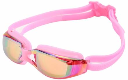 Voor Mannen En Vrouwen Platte Licht Bril Submersibles High-Definition Elektrische Coating Waterdicht En Antisluier Bril roze