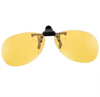 Voor Mannen Vrouwen Driver Bril Clip Op Zonnebril Gepolariseerde Zonnebril Auto Rijden Nachtzicht Lens Anti-Uva Uvb geel