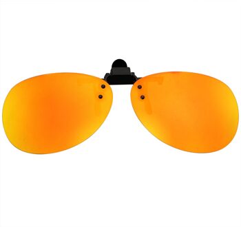 Voor Mannen Vrouwen Gepolariseerde Zonnebril Anti-Uva Uvb Driver Bril Clip Op Zonnebril Auto Rijden Nachtzicht Lens rood goud