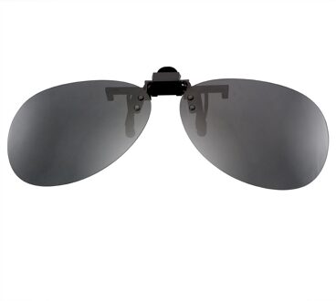 Voor Mannen Vrouwen Gepolariseerde Zonnebril Anti-Uva Uvb Driver Bril Clip Op Zonnebril Auto Rijden Nachtzicht Lens zwart