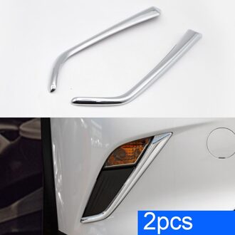 Voor Mazda CX3 CX-3 Abs Chrome Voorkant Onderkant Foglight Oogleden Cover Mistlamp Brow Wenkbrauw Strip Bumper Trim accessoires 2stk