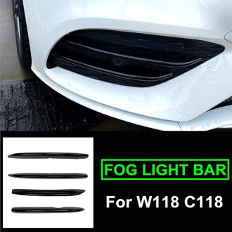 Voor Mercedes Benz Cla C118 CLA200 CLA250 W118 Voorbumper Mistlamp Trim Cover Grille Sticker Exterieur Accessoires Fog licht Bar