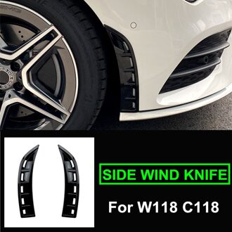 Voor Mercedes Benz Cla C118 CLA200 CLA250 W118 Voorbumper Mistlamp Trim Cover Grille Sticker Exterieur Accessoires kant Wind mes