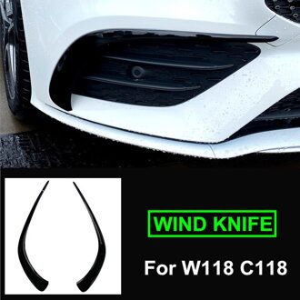 Voor Mercedes Benz Cla C118 CLA200 CLA250 W118 Voorbumper Mistlamp Trim Cover Grille Sticker Exterieur Accessoires Wind mes