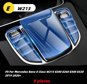 Voor Mercedes Benz E Klasse W213 C Klasse W205 Cla W177 W247 Accessoires Center Console Multimedia Muis Knop Tpu Protector film C 9 stukken