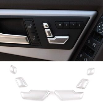 Voor Mercedes Benz Gl Gla Cls Ml Klasse W166 W212 W218 X166 Silver Chrome Seat Aanpassen Knop Schakelaar cover Trim