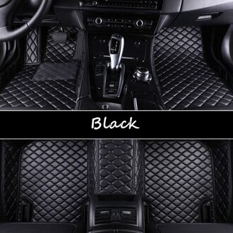 Voor Mistubishi Lancer (2006) 2007-08-09-10-11-12-13-14-15Leather Custom Auto Vloermat Voet Mat Auto Styling Custom Fit 06-16 zwart