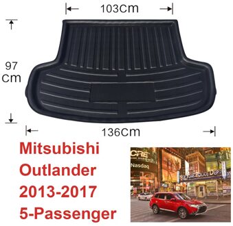 Voor Mitsubishi Outlander Boot Mat Kofferbak Lijnvrachtverkeer Tray Tapijt Modder Kick Protector cover