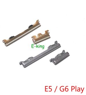 Voor Motorola Moto E5 G6 Spelen G6 Plus Telefoon Behuizing Side Key Power Volume Knop g6 plus blauw