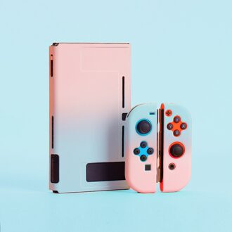 Voor Nintendo Switch Gevallen Console Beschermende Hard Case Shell Voor Nintendos Schakelaar Kleurrijke Voor Nintendo Switch Accessoires roze blauw gradient