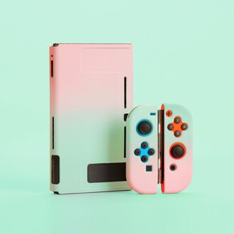 Voor Nintendo Switch Gevallen Console Beschermende Hard Case Shell Voor Nintendos Schakelaar Kleurrijke Voor Nintendo Switch Accessoires roze-groen gradient