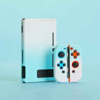 Voor Nintendo Switch Gevallen Console Beschermende Hard Case Shell Voor Nintendos Schakelaar Kleurrijke Voor Nintendo Switch Accessoires wit blauw gradient