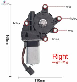 Voor Nissan Sylphy Tiida Geniss Livina Elektrische Auto Venster Lifter Motor Power Glas Motor Regulator Links/Rechts 6pin voorkant rechtsaf-2pin