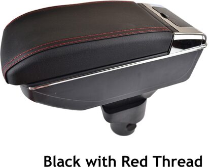 Voor Nissan Versa Sedan Latio Sunny 12-18 Arm Rest Renault Scala Center Console Opbergdoos 13 14 15 Dual Layer Armsteun rood draad
