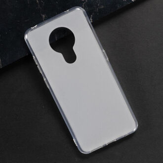Voor Nokia 5.3 Terug Ring Holder Bracket Telefoon Case Cover Telefoon Tpu Zachte Siliconen Gevallen Voor Nokia 5.3 Ta-1234, ta-1223, Ta-1227 lucht blauw