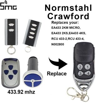 Voor Normstahl Crawford 433.92MHz garagedeuropener 4 kanaals EA433 2KM MICRO garage controle 433 mhz rolling code remote gate