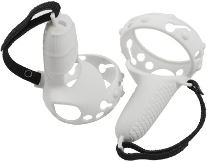 Voor Oculus Quest 2 Siliconen Band Bescherming Cover Vr Accessoires Vr Gaming Controller Handgreep Voor Oculus Quest2 Accessoires wit