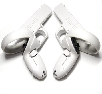 Voor Oculus Quest 2 Vr 1 Set Vr Controller Handvat Stevige Schieten Handvat Houder Game Accessoire wit