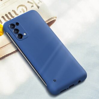 Voor Oppo Reno 5 Case Ultra Dunne Matte Frameloze Cover Voor Oppo Reno5 Case Shockproof diep blauw