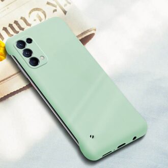 Voor Oppo Reno 5 Case Ultra Dunne Matte Frameloze Cover Voor Oppo Reno5 Case Shockproof licht groen