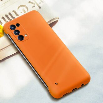 Voor Oppo Reno 5 Case Ultra Dunne Matte Frameloze Cover Voor Oppo Reno5 Case Shockproof oranje