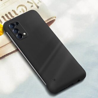 Voor Oppo Reno 5 Case Ultra Dunne Matte Frameloze Cover Voor Oppo Reno5 Case Shockproof zwart