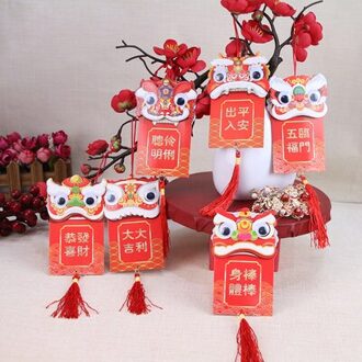 Voor Oranje Bomen 6 Pcs Onregelmatige Vorm Chinese Ox Jaar Rode Pakketten ontwerp 7