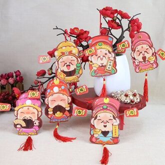 Voor Oranje Bomen 6 Pcs Onregelmatige Vorm Chinese Ox Jaar Rode Pakketten ontwerp 8