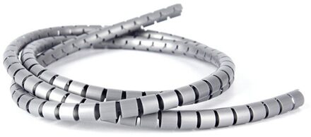Voor Pc Tv Kabel Banding Organisator Spiraal Wrap Netjes Snoer Draad Organisator Lijn Kabel Clip Ties Fixer Fastener Houder 1M 10Mm 1m grijs 10mm