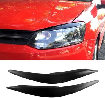 Voor Polo Glanzend Zwart Koplampen Wenkbrauw Ooglid Trim Cover Sticker Inbouwen Auto Styling