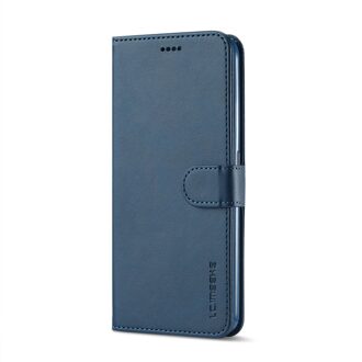 Voor Realme C3 Case Lederen Vintage Telefoon Case Op Realme C3 Case Flip 360 Magnetische Wallet Case Voor Realme C3 cover Hoesjes Fundas Blauw
