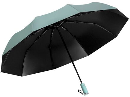 Voor Regen Winddicht Waterdicht Travel Compact Lichtgewicht Kids Adult Outdoor Camping Emergency Opvouwbare Paraplu Bescherming Zon groen