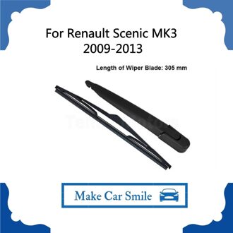 Voor Renault Scenic MK3 Achter Voorruit Ruitenwisser Arm + Blade Set
