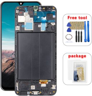 Voor Samsung Galaxy A30 A305 A305F A305FD A305A Lcd Touch Screen Digitizer Vergadering Voor Samsung A30 Lcd Met Frame zwart met kader