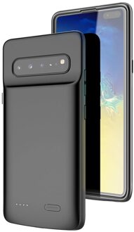 Voor Samsung Galaxy S10 S10e Siliconen Shockproof Batterij Oplader Case Slim Power Bank Case Cover Voor Samsung S10 + S10Plus S10 Plus-zwart