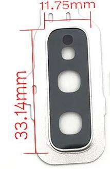 Voor Samsung Galaxy S10e Glas Camera Lens met Tape Vervanging Zilver