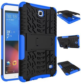 Voor Samsung Galaxy Tab 4 7.0 T230 T231 T235 SM-T230 7 "Tablet Case Cover Silicone Tpu + Pc Kickstand dual Armor Back Cover Cases blauw