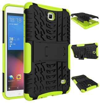 Voor Samsung Galaxy Tab 4 7.0 T230 T231 T235 SM-T230 7 "Tablet Case Cover Silicone Tpu + Pc Kickstand dual Armor Back Cover Cases licht groen