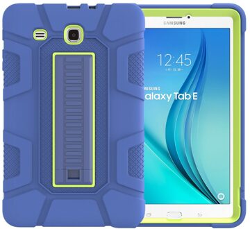 Voor Samsung Galaxy Tab E 9.6 inch T560 T561 Case Kinderen Veilig PC Silicon Hybrid Anti-fall Shockproof Stand tablet Cover marine blauw - Olivine