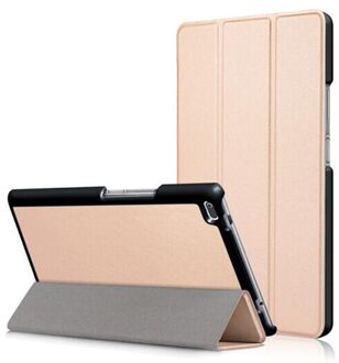 Voor Samsung Galaxy Tab Een 10.1 T510 T515 SM-T510 SM-T515 Tablet Case Custer Fold Stand Beugel Flip Leather Cover KST goud