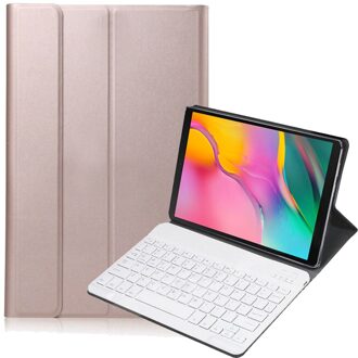Voor Samsung Galaxy Tab Een 10.1 Toetsenbord Case SM-T510 SM-T515 Slanke Lederen Backlight Bluetooth Keybaord Cover Potlood Houder roos goud-nee Backlit