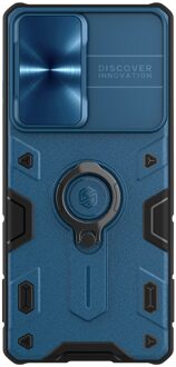 Voor Samsung S21 Ultra Case Behuizing Nillkin Slide Camera Bescherming Cover Voor Samsung Galaxy S21 Plus S21 + Ring Stand houder For S21 Plus / Blauw