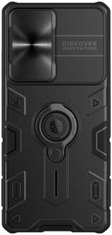 Voor Samsung S21 Ultra Case Behuizing Nillkin Slide Camera Bescherming Cover Voor Samsung Galaxy S21 Plus S21 + Ring Stand houder For S21 Plus / zwart