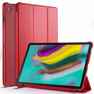 Voor Samsung S5e Case 10 5 Inch Pu Leather Soft Terug Stand Tablet Funda Voor Samsung Galaxy Tab S5e Case sm T720 T725 Cover + Pen rood