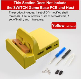 Voor Schakelaar/Schakelaar Lite Ns Dock Cooling Base Tv Base Diy Gewijzigd Shell Vervanging Charging Dock Stand Shell Docking station geel