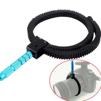 Voor Slr Dslr Camera Accessoires Verstelbare Rubber Follow Focus Gear Ring Riem Met Aluminium Grip Voor Dslr Camcorder Camera