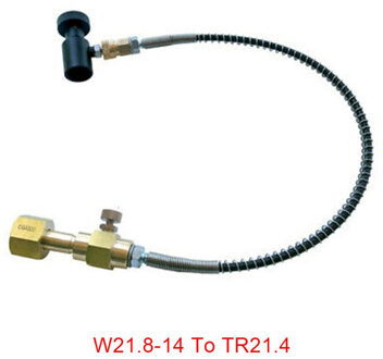 Voor Sodastream Soda Club Co2 Cilinder Refill Adapter Met Aansluiting Slang G5/8 Te TR21.4/W21.8-14 Om TR21.4/CGA320 Om TR21.4