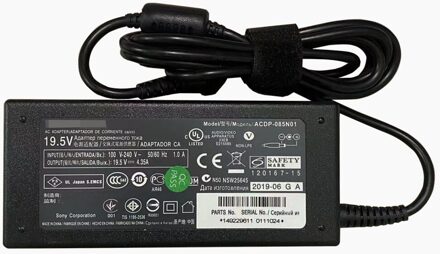 Voor Sony 19.5V 4.35A Led Tv Charger ACDP-085N02 KDL-48W605B KDL-48W600B nee power cord