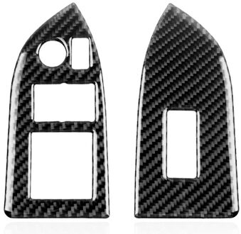 Voor Subaru Brz Toyota 86 Real Carbon Fibre Autoruit Lift Knop Decoratieve Cover Trim Stickers Accessoires